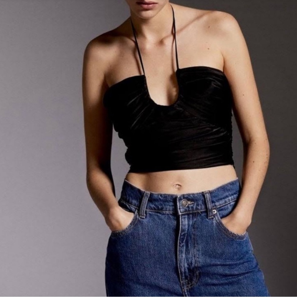 Zara Draped Cropped Halter